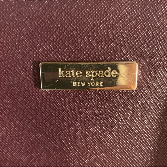 Deep purple kate spade purse with extended handle - Picture 3 of 4